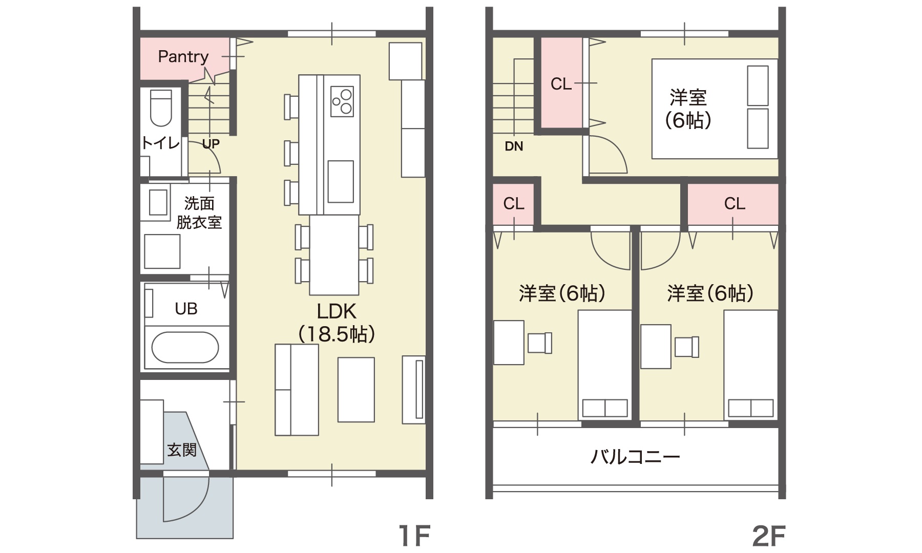 人気のアイランドキッチンを採用。南北に大きな窓を設置し明るいLDK。広々バルコニー。